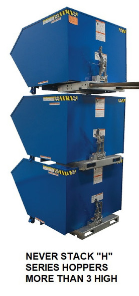 Low Profile 90 Degrees Self-Dumping Steel Hoppers