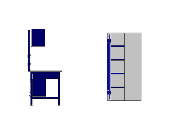 R Series Height Adjustable Complete Packing Bench