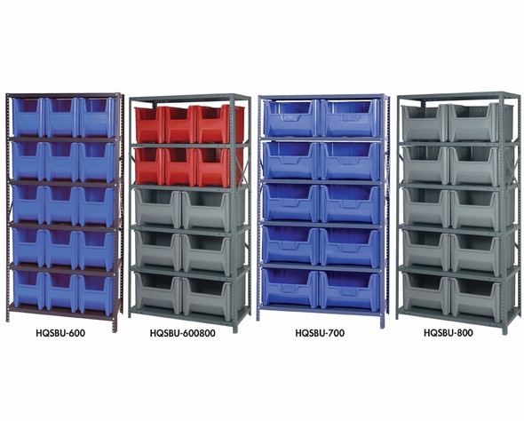 Shelving Units With Stackable Storage Bins