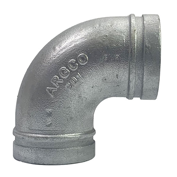 Galvanized Grooved 90 Degree Standard Long Elbow