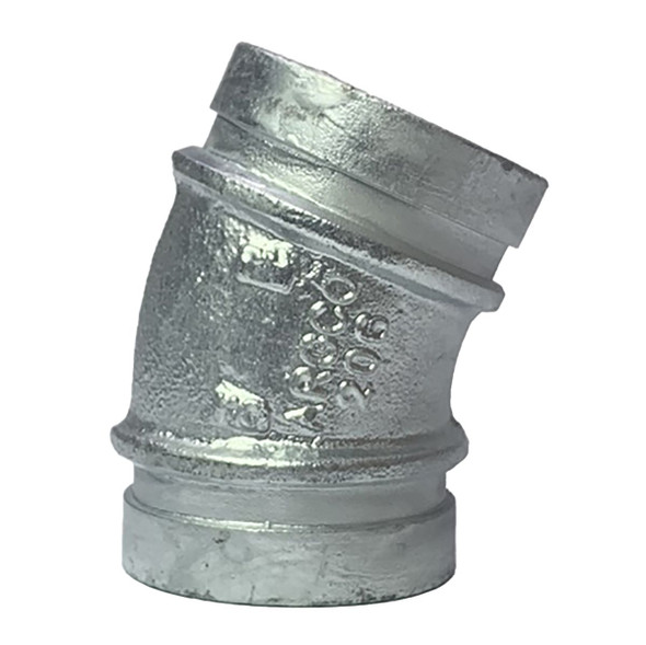 Galvanized Grooved 22.5 Degree Elbow