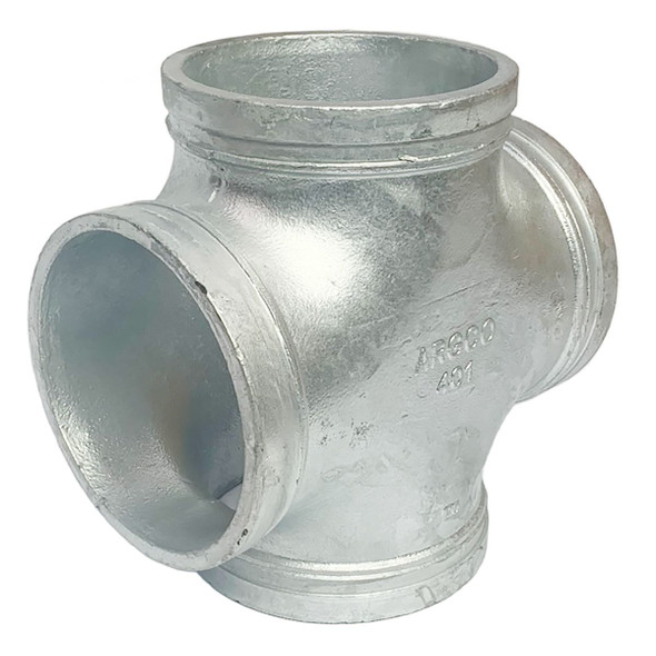 Galvanized Grooved Cross – Short Radius