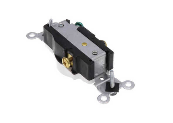 White 20 Amp Single Receptacle/Outlet Commercial Grade