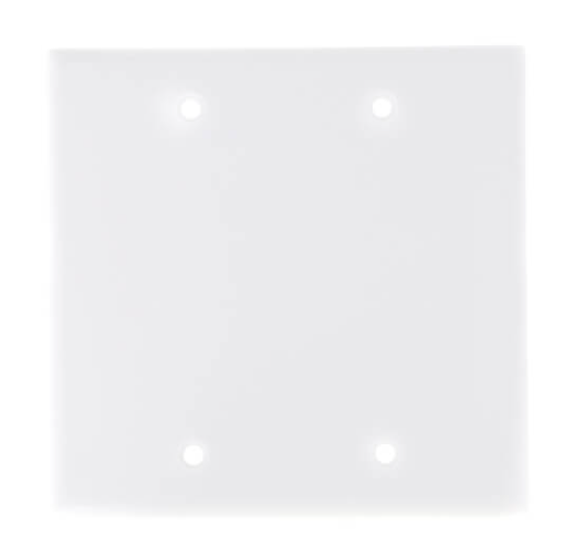 White 2-Gang Blank Wall Plate