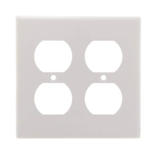 White 2-Gang Duplex Wall Plate