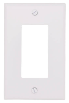 White 1-Gang Decora Midway Size Wall Plate
