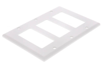 White 3-Gang Decora GFCI Wall Plate