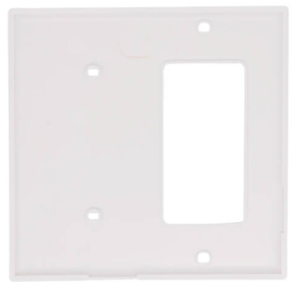2-Gang Decora and Blank Combo Wall Plate