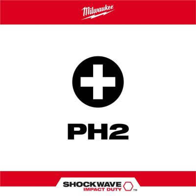 Milwaukee Tool SHOCKWAVE 6" Impact Phillips #2 Power Bit