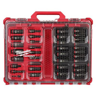 Milwaukee Tool SHOCKWAVE Impact Duty Socket 3/8" Dr 36PC PACKOUT Set