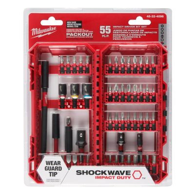 Milwaukee Tool SHOCKWAVE Impact Duty Driver Bit Set - 55PC