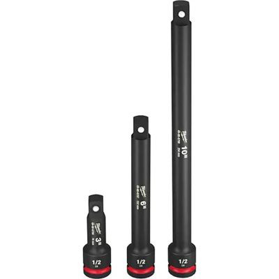 Milwaukee Tool 3PC SHOCKWAVE Impact Duty 1/2"Drive Extension Set
