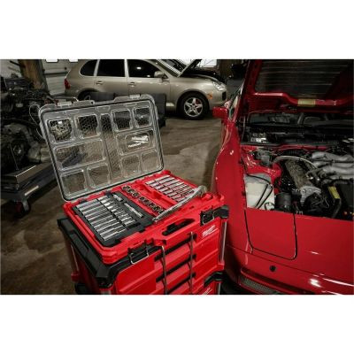Milwaukee Tool 47pc 1/2" Drive Ratchet & Socket Set with PACKOUT Low-Profile Organizer