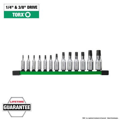 Milwaukee Tool 13pc 1/4" and 3/8" Drive TORX Bit Socket Set