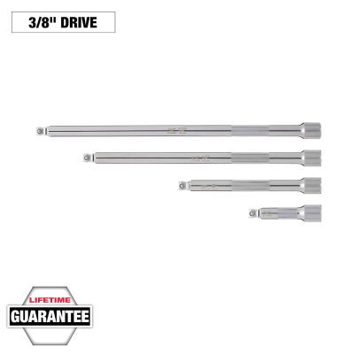 Milwaukee Tool 4pc 3/8" Drive Wobble Extension Set