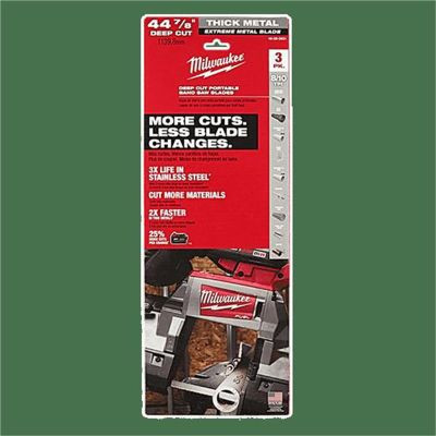 Milwaukee Tool 30-9/16 in. 8/10 TPI COMPACT EXTREME THICK METAL BAND SAW BLADE 3PK