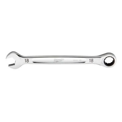 Milwaukee Tool 18MM Metric Ratcheting Combination Wrench, 12-Point, Steel, Chrome
