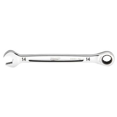 Milwaukee Tool 14MM Metric Ratcheting Combination Wrench, 12-Point, Steel, Chrome