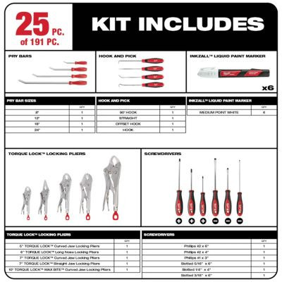 Milwaukee Tool Mechanic's Tool Set - 191PC