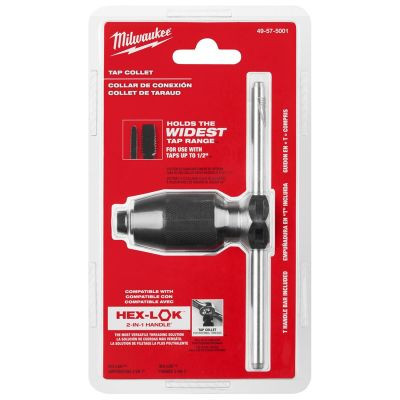 Milwaukee Tool Tap Collet for Taps up to 1/2" & T Handle Bar