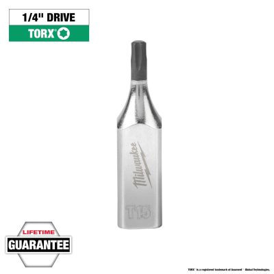 Milwaukee Tool 1/4" Drive T15 TORX Bit Socket