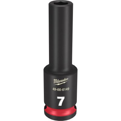 Milwaukee Tool SHOCKWAVE Impact Duty 3/8"Drive 7MM Deep 6 Point Socket