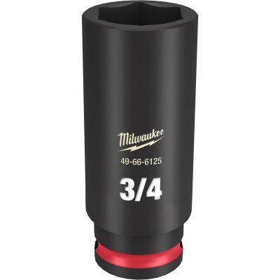 Milwaukee Tool SHOCKWAVE Impact Duty 3/8"Drive 3/4" Deep 6 Point Socket