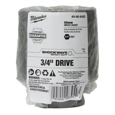Milwaukee Tool SHOCKWAVE Impact Duty 3/4"Drive 50MM Deep 6 Point Socket
