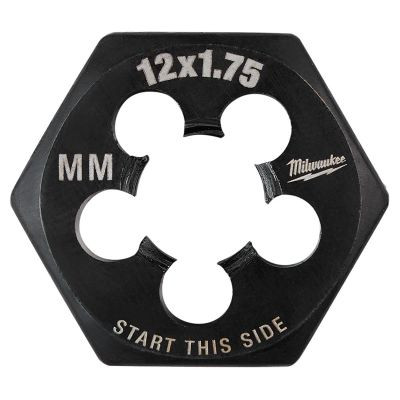 Milwaukee Tool M12-1.75 mm 1-Inch Hex Threading Die