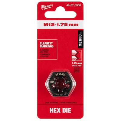 Milwaukee Tool M12-1.75 mm 1-Inch Hex Threading Die