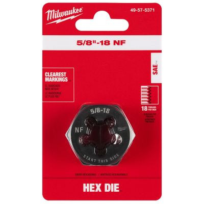 Milwaukee Tool 5/8"-18 NF 1-7/16" Hex Threading Die