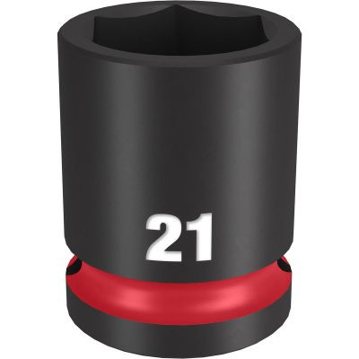 Milwaukee Tool SHOCKWAVE Impact Duty 1/2"Drive 21MM Standard 6 Point Socket