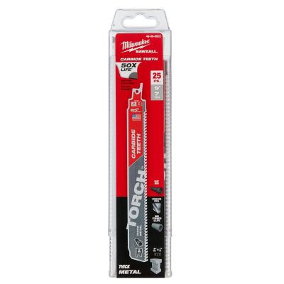 Milwaukee Tool 9" 8 TPI The TORCH with Carbide Teeth 25PK