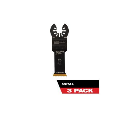 Milwaukee Tool OPEN-LOK 1-1/8" TITANIUM CHARGED Bi-Metal Thin Metal Multi-Tool Blades 3PK