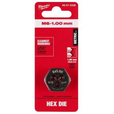 Milwaukee Tool M6-1.00 mm 1-Inch Hex Threading Die