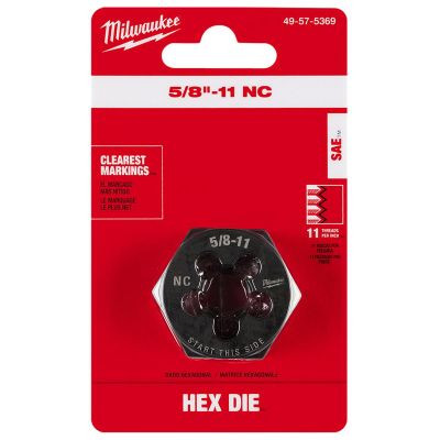 Milwaukee Tool 5/8"-11 NC 1-7/16" Hex Threading Die