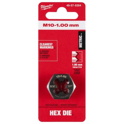 Milwaukee Tool M10-1.00 mm 1-Inch Hex Threading Die