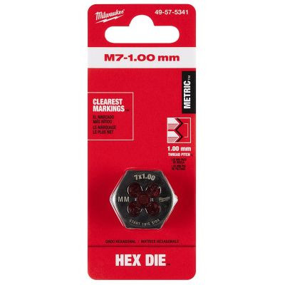 Milwaukee Tool M7-1.00 mm 1-Inch Hex Threading Die