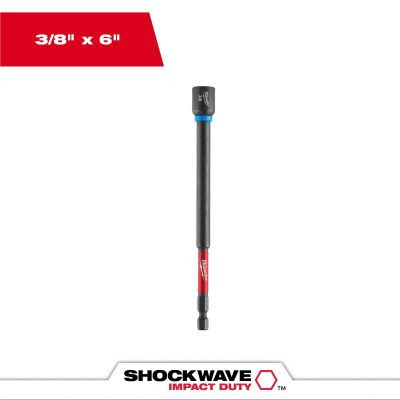Milwaukee Tool SHOCKWAVE Impact Duty 3/8 Inch x 6 Inch Magnetic Nut Driver