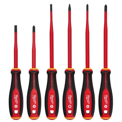 Milwaukee Tool 6pc 1000V Insulated Slim Tip Screwdriver Set