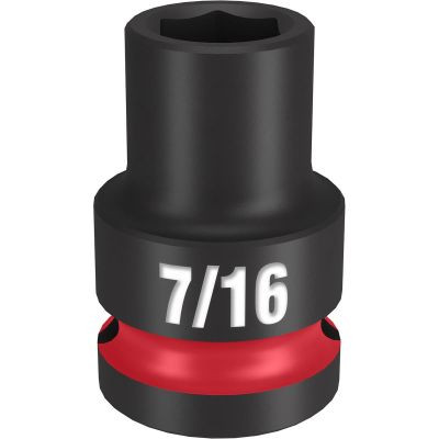 Milwaukee Tool SHOCKWAVE Impact Duty 1/2"Drive 7/16" Standard 6 Point Socket