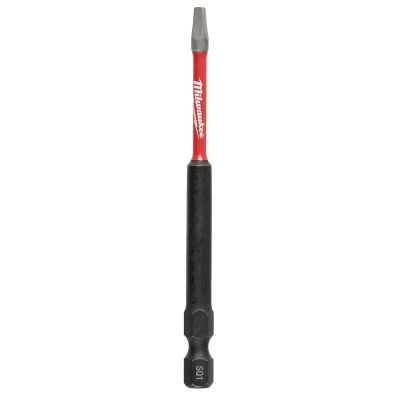 Milwaukee Tool SHOCKWAVE 3-1/2" Impact Square Recess #1 Power Bits (25 Pk)
