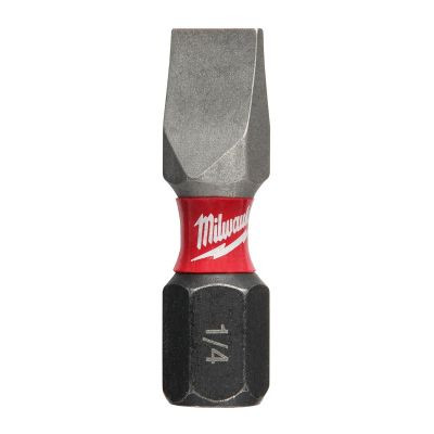Milwaukee Tool SHOCKWAVE INSERT BIT SLOTTED 1/4" - BULK (25)