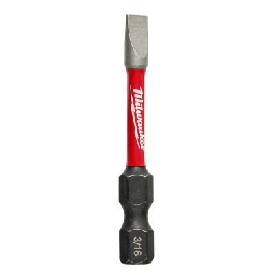 Milwaukee Tool SHOCKWAVE 2" Impact Slotted 3/16" Power Bits (Bulk 25)