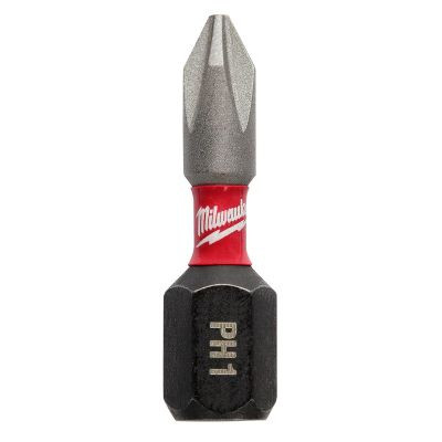 Milwaukee Tool SHOCKWAVE Impact Phillips #1 Insert Bits (Bulk 250)
