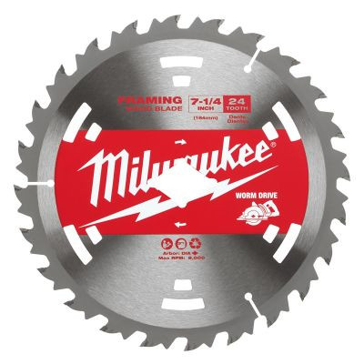 Milwaukee Tool 7-1/4"24T BAS WRMDRV BLD BULK10