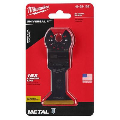 Milwaukee Tool OPEN-LOK 1-3/4" TITANIUM CHARGED Bi-Metal Multi-Material Multi-Tool Blade
