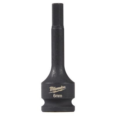 Milwaukee Tool Shockwave Lineman's 3/8" Drive 6MM Hex Bit Socket
