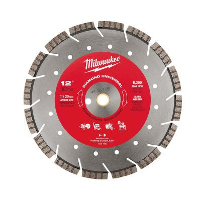 Milwaukee Tool 12" Diamond Universal segmented-turbo