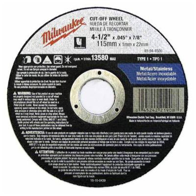 Milwaukee Tool 5" x .045" x 7/8" Cut-Off Wheel (Type 27)